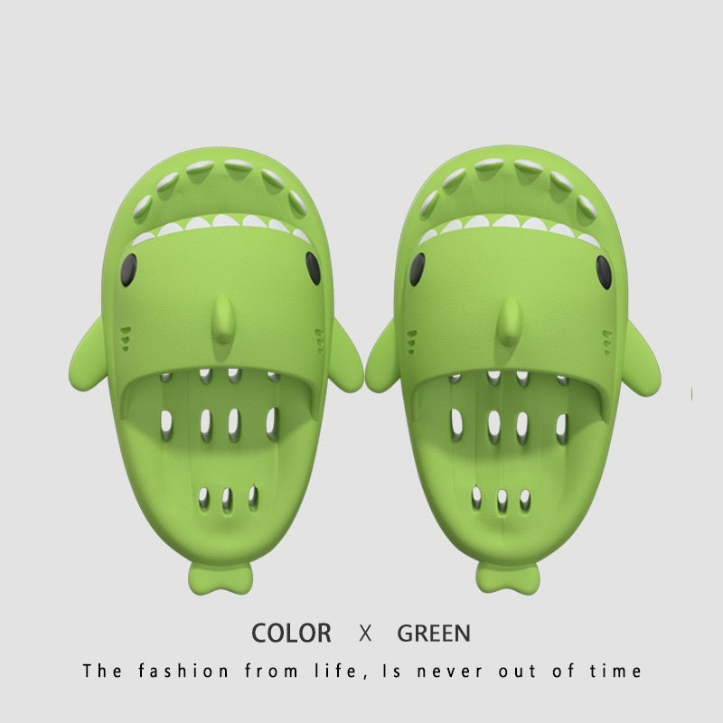 Shark Slippers With Drain Holes Shower Shoes For Women Quick Drying Eva Pool Shark Slides Beach Sandals With Drain Holes