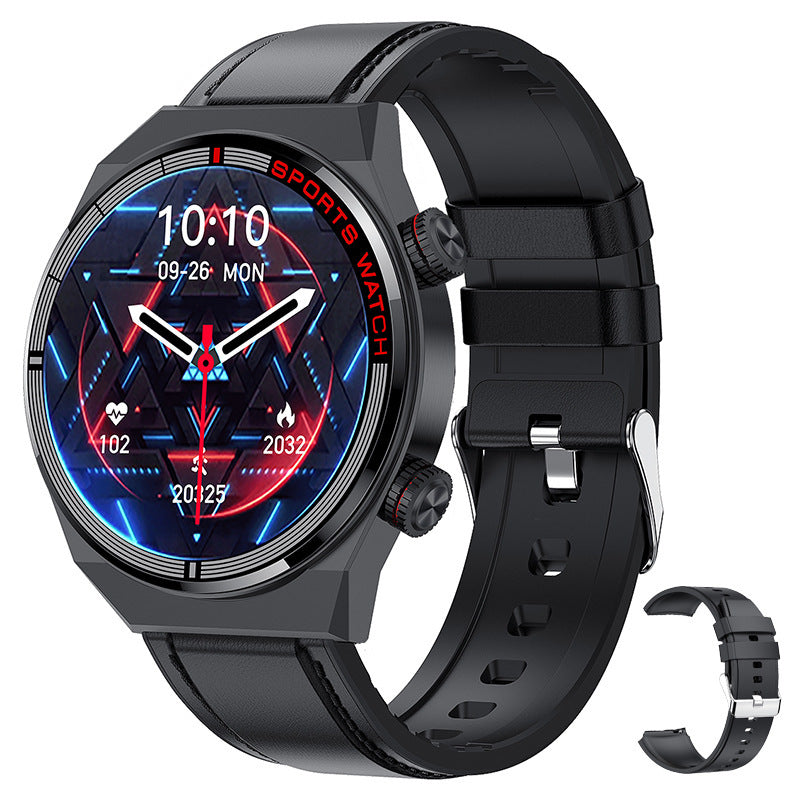 Call Smart Watch Rotary Key Bluetooth Call Smartwatch, 1.3" Touchscreen Leather Strap, Health Monitoring & Entertainment Gift