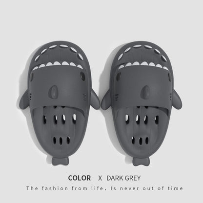 Shark Slippers With Drain Holes Shower Shoes For Women Quick Drying Eva Pool Shark Slides Beach Sandals With Drain Holes